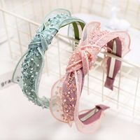 Korean New Fashion Cloth Lace Sequins Cheap Headband Wholesale main image 4