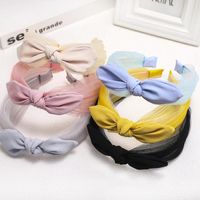 Korean New Fashion Lace Knotted Bow Tie Headband Cheap Headband Wholesale main image 6