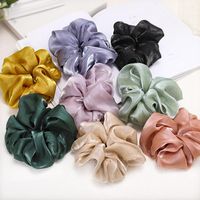 The New Fabric Head Rope Hair Accessories Super Large Intestine Ring Solid Color Hair Ring Wholesale main image 6