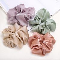 The New Fabric Head Rope Hair Accessories Super Large Intestine Ring Solid Color Hair Ring Wholesale main image 5
