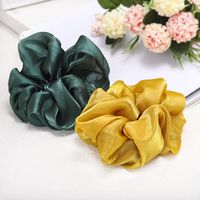 The New Fabric Head Rope Hair Accessories Super Large Intestine Ring Solid Color Hair Ring Wholesale main image 4