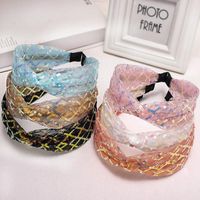 Korean New Fashion Hair Accessories Lace Mesh Yarn Sequin Headband Cheap Headband Wholesale main image 6