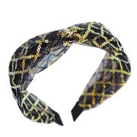 Korean New Fashion Hair Accessories Lace Mesh Yarn Sequin Headband Cheap Headband Wholesale main image 3