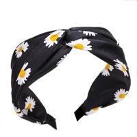 Korea&#39;s New Fashion Fabric Print Headband Cross Knot Wide-edge Cheap Headband Wholesale main image 3