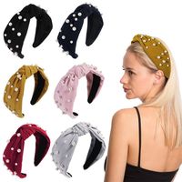 New Fashion Pearl Cloth Knotted Headband Wholesale main image 5