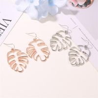 New Fashion Ethnic Style Retro Hollow Leaves Banana Leaf Earrings For Women Wholesale main image 3