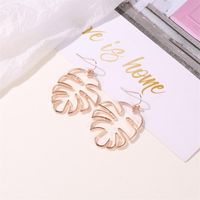New Fashion Ethnic Style Retro Hollow Leaves Banana Leaf Earrings For Women Wholesale main image 5