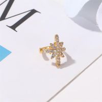 Wholesale Jewelry Fashion Star Copper Artificial Gemstones Plating Earrings main image 4