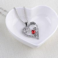 New Mother&#39;s Day Fashion Letter Mom Pendant Necklace Crystal Rose Flower Necklace Wholesale main image 4