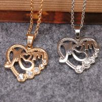 New Fashion New Mothers Day Mom Mom Love Hollow Necklace Wholesale main image 2