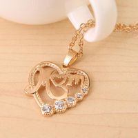New Fashion New Mothers Day Mom Mom Love Hollow Necklace Wholesale main image 5