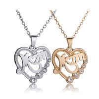 New Fashion New Mothers Day Mom Mom Love Hollow Necklace Wholesale main image 6