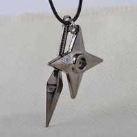 Commerce Extérieur Populaire Style Collier Anime Films Et Télévision Produits Naruto Shuriken Fléchettes Pendentif Collier Clavicule Chaîne Accessoires main image 2