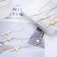 New Fashion Cross Necklace Women&#39;s Clavicle Chain Jesus Easter Jewelry Sexy Tassel Pendant main image 4