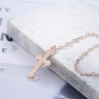 New Fashion Cross Necklace Women&#39;s Clavicle Chain Jesus Easter Jewelry Sexy Tassel Pendant main image 5