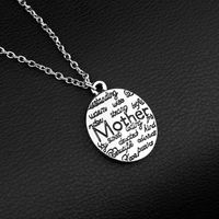 New Fashion Mother Holiday Gift Mother Round Letter Necklace Female Clavicle Chain Wholesale main image 6