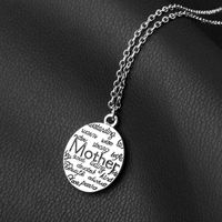 New Fashion Mother Holiday Gift Mother Round Letter Necklace Female Clavicle Chain Wholesale main image 4