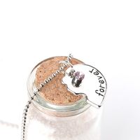 Ig Style Letter Heart Shape Alloy Artificial Gemstones Women's Necklace main image 5