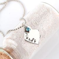 Ig Style Letter Heart Shape Alloy Artificial Gemstones Women's Necklace main image 4
