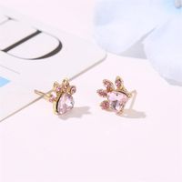 Simple Style Paw Print Alloy Plating Artificial Gemstones Women's main image 6