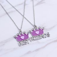 Fashion New Best Friends Crown Love Diamond Necklace Yiwu Nihaojewelry Wholesale main image 4