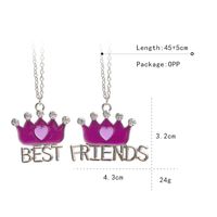 Fashion New Best Friends Crown Love Diamond Necklace Yiwu Nihaojewelry Wholesale main image 5