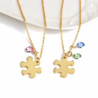 Hot Mother&#39;s Day Gift Mother And Daughter Two-piece Splicing Necklace Wholesale main image 4