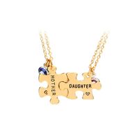 Hot Mother&#39;s Day Gift Mother And Daughter Two-piece Splicing Necklace Wholesale main image 5