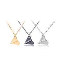 Fashion Origami Airplane Pendant Necklace Clavicle Chain Letters One Direction Paper Airplane Necklace main image 1