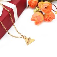 Fashion Origami Airplane Pendant Necklace Clavicle Chain Letters One Direction Paper Airplane Necklace main image 4