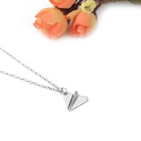 Fashion Origami Airplane Pendant Necklace Clavicle Chain Letters One Direction Paper Airplane Necklace main image 5