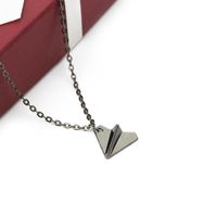 Fashion Origami Airplane Pendant Necklace Clavicle Chain Letters One Direction Paper Airplane Necklace main image 6