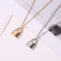 New Necklace Jewelry Simple Fashion Metal Plating Lock Necklace Necklace Clavicle Chain Wholesale main image 5