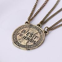 Hot Fashion Jewelry Three Petal Heart Letter Best Friends Good Friend Necklace Yiwu Nihaojewelry Wholesale main image 2