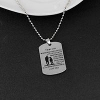 Hot Father&#39;s Day Gift To My Son Father And Son Family Military Necklace Yiwu Nihaojewelry Wholesale main image 1
