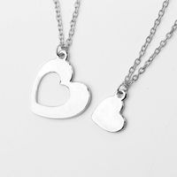 Hot Mother Daughter Hollow Love Pendant Necklace Accessories main image 4