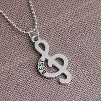 Necklace Best Friends Music Symbol Pendant Necklace Female Clavicle Chain Yiwu Nihaojewelry Wholesale main image 3