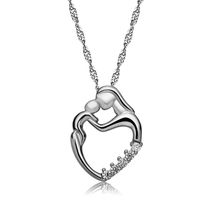 New Love You Forever Silver Pendant Necklace Decoration Mother&#39;s Day Necklace Wholesale main image 3
