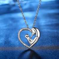 New Fashion Simple Love Pendant Mother&#39;s Day Necklace Wholesale main image 1
