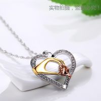 New Fashion Heart Necklace Pendant Mother&#39;s Day Necklace Wholesale main image 3