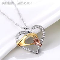 New Fashion Heart Necklace Pendant Mother&#39;s Day Necklace Wholesale main image 4