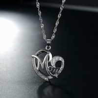 New Fashion Simple Heart-shaped Zircon Necklace Wholesale main image 2