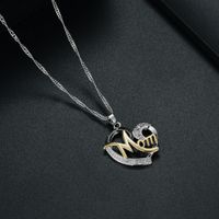 New Fashion Simple Heart-shaped Zircon Necklace Wholesale main image 3