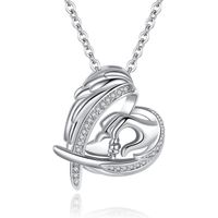 New Fashion Big Hands Holding Small Hands Mother&#39;s Day Necklace Angel Wings Heart-shaped Necklace Wholesale main image 5