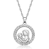 Mother&#39;s Day Necklace Wholesale Zircon Sterling Silver Round Diamond Necklace Yiwu Nihaojewelry Wholesale main image 3