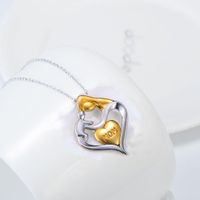 Mother&#39;s Day Necklace Wholesale Clavicle Chain Mother And Child Pendant Heart-shaped Necklace Yiwu Nihaojewelry Wholesale main image 4