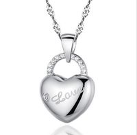 Europäische Und Amerikanische Süße Herzförmige Halskette Modeschmuck Großhandel Schriftzug Liebe Halskette main image 1