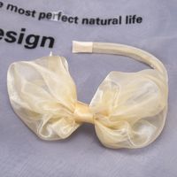 New Fashion Bright Silk Gauze Big Bow Tie Cheap Headband Wholesale sku image 2
