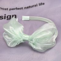 New Fashion Bright Silk Gauze Big Bow Tie Cheap Headband Wholesale sku image 4