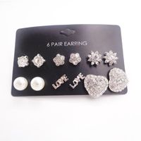 New Fashion Earrings 6 Pairs Earring Set For Women Wholesale sku image 1